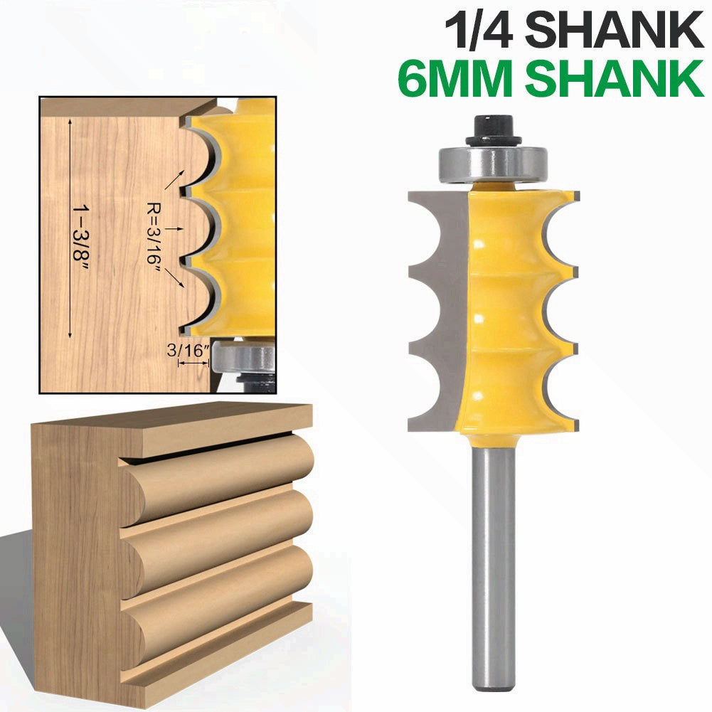 Three bead knife 1/4 handle trimming machine engraving machine gong knife line knife