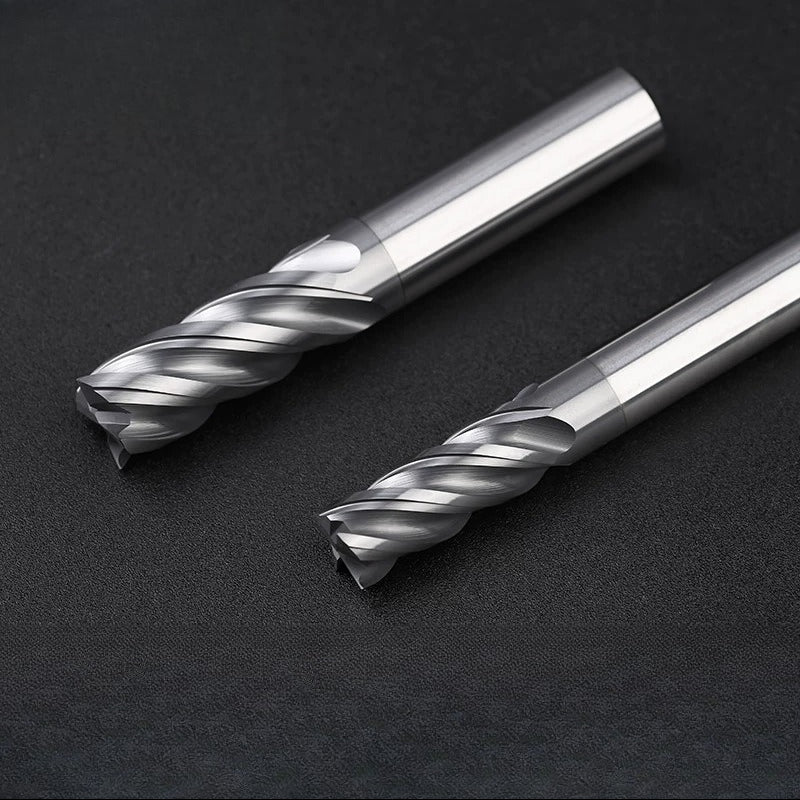 4 Flute Solid Carbide End Mill 60° Dynamic Milling HRC65 Nano Blue Coated Stainless Steel Roughing & Finishing CNC Tool