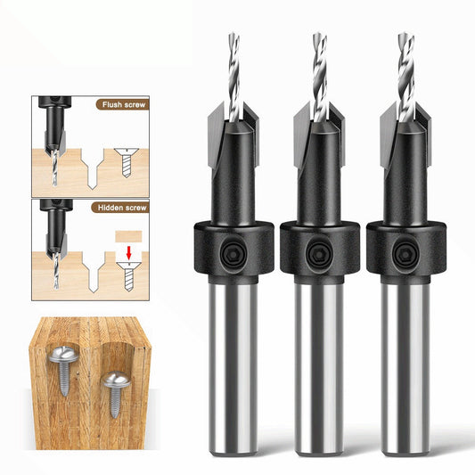 Woodworking countersink drill cone hole opener hole drill alloy head screw ladder drill wood self-tapping screw installation ladder