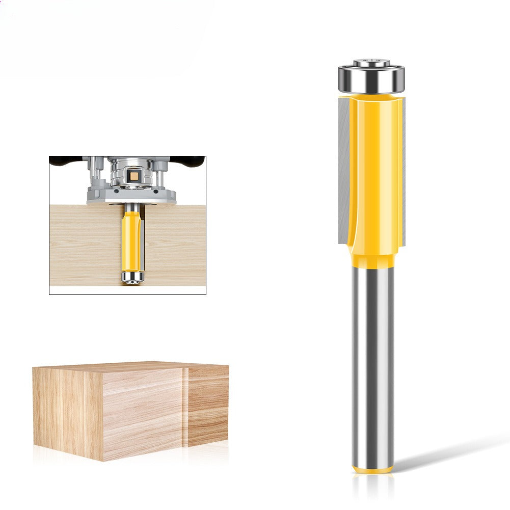 6 handle bearing trimming cutter woodworking milling cutter with bearing trimming cutter double edge straight cutter woodworking milling cutter