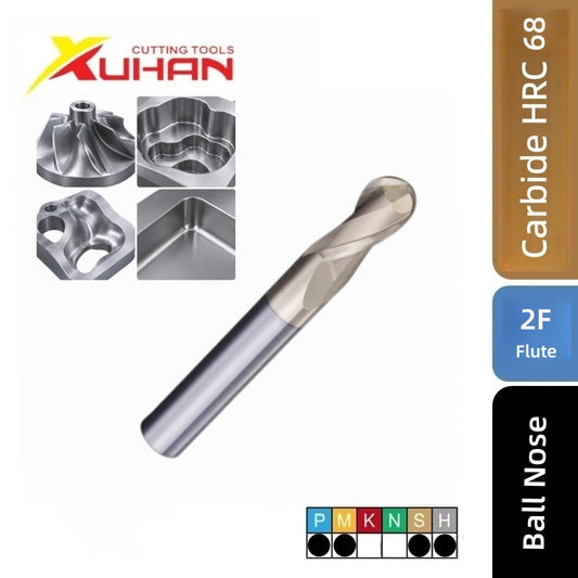 2 Flute Ball Nose Carbide End Mill AlTiSiN HRC 68