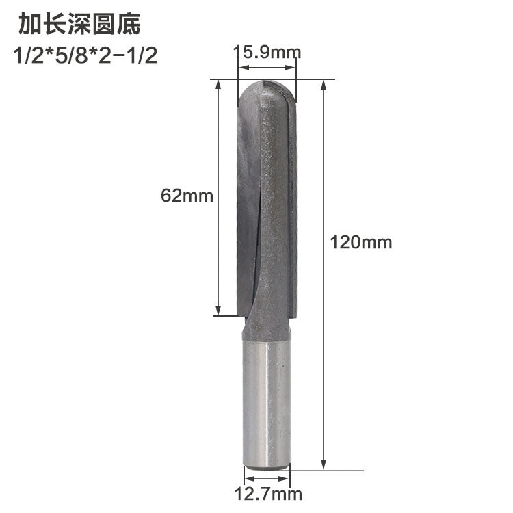 Extended round bottom cutter for engraving machine Extended deep round bottom cutter, milling keyhole cutter Special round bottom cutter for bakelite milling