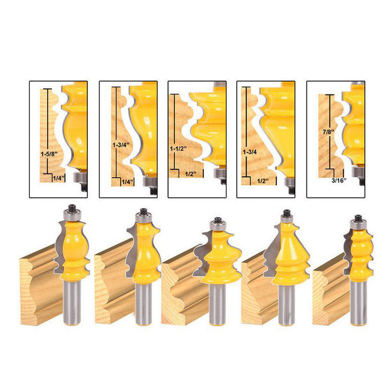 1/2 handle 5 pcs woodworking line armrest knife lace knife line knife cabinet door top line knife engraving machine engraving machine milling cutter