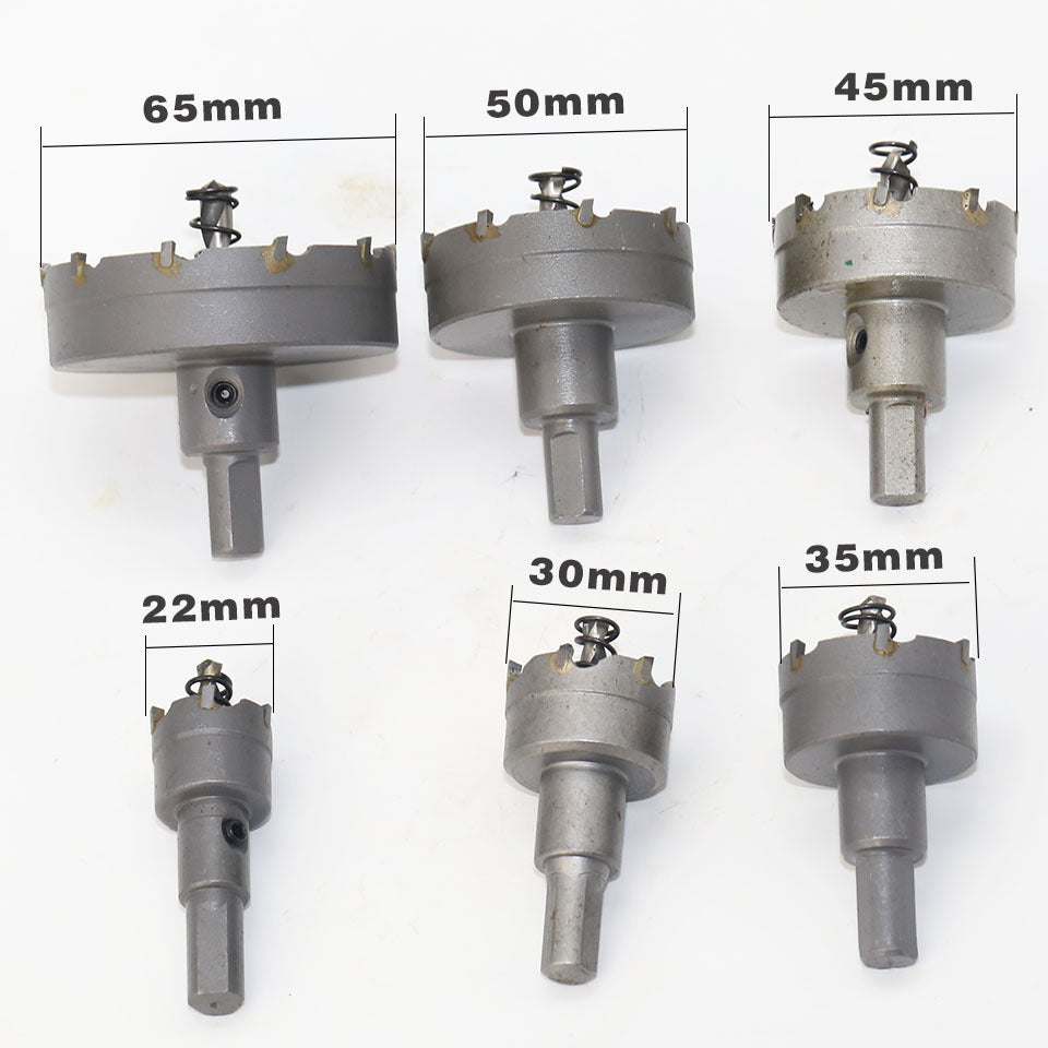 6-Piece set of high-quality stainless steel hole openers, carbide hole openers, metal reaming drills