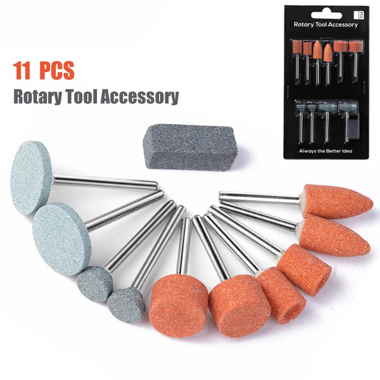 11-Piece Grinding Head Set Grinding Wheel Grinding Head Metal Knife Edge Bullet Grinding Head Metal Wood Polishing Grinder