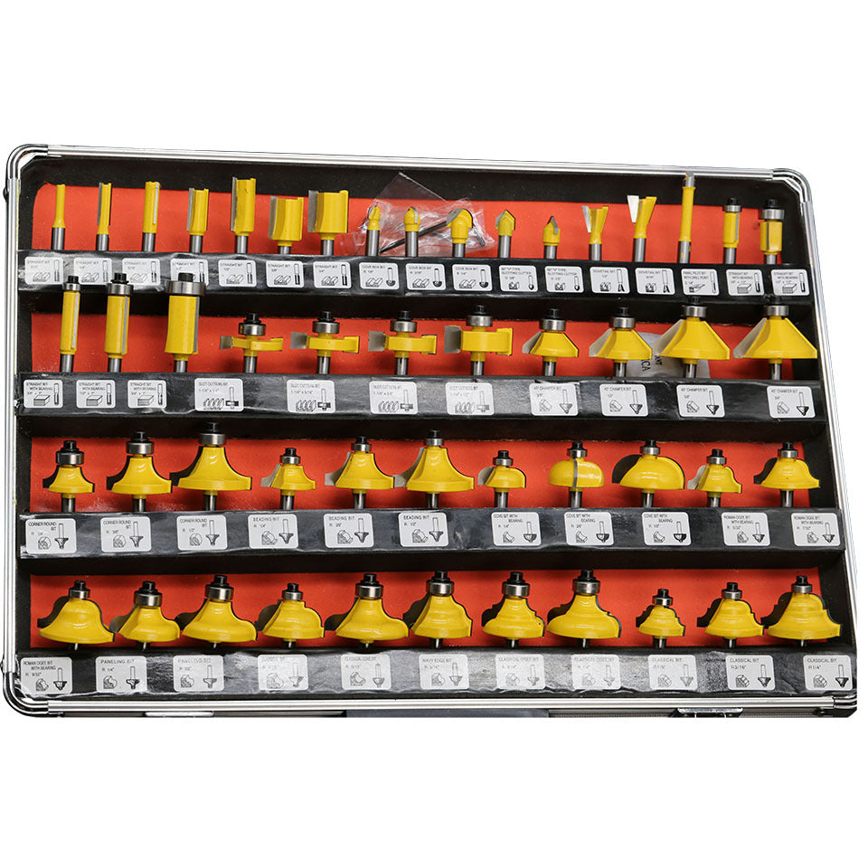 50-Piece woodworking milling cutter trimming machine milling cutter woodworking milling cutter set trimming machine cutter head