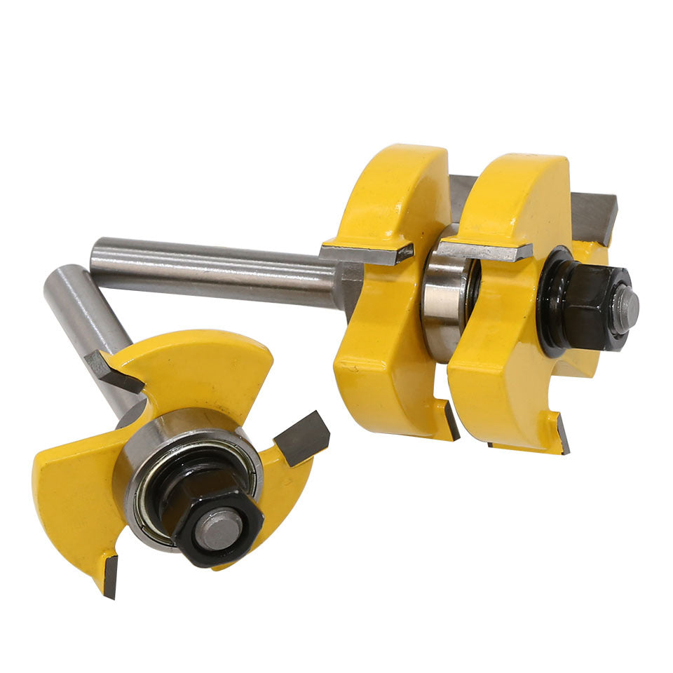 8 handle 3 tooth T-shaped tenon knife Jigsaw knife Floor knife Tenon knife Woodworking milling cutter