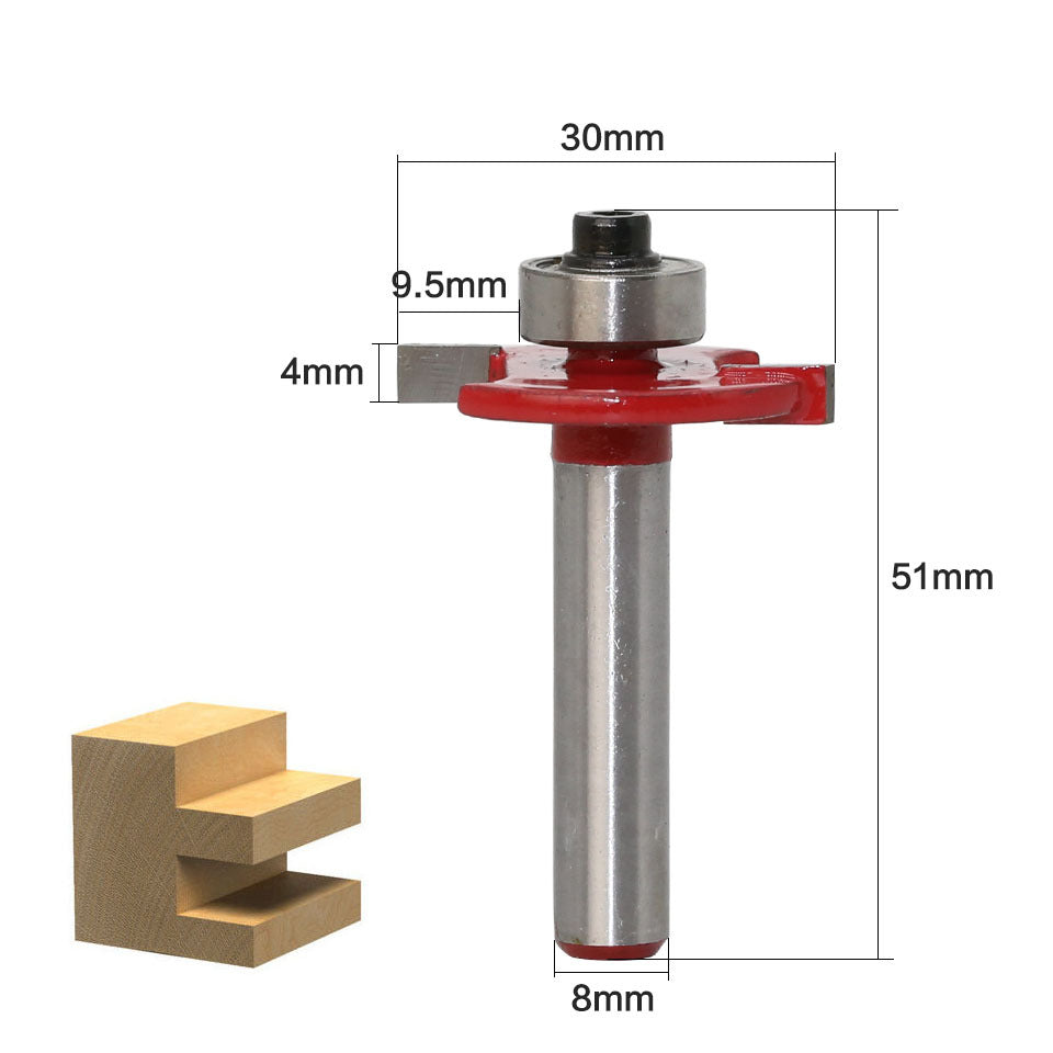 8 handle ball T-knife, cutting knife, slotting knife Woodworking milling cutter T-tenon knife, gong knife Woodworking cutter