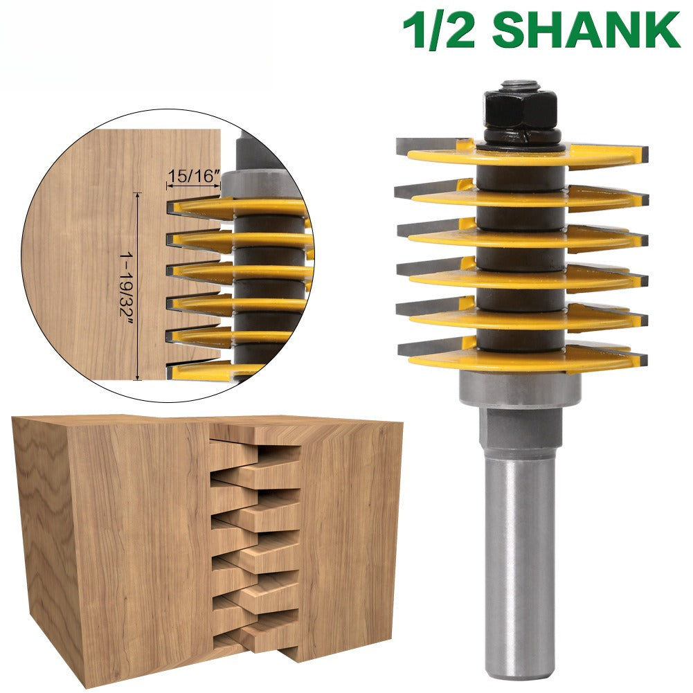 1/2 handle ladder finger joint knife splicing knife woodworking milling cutter finger joint knife 1/2 handle woodworking tenon knife