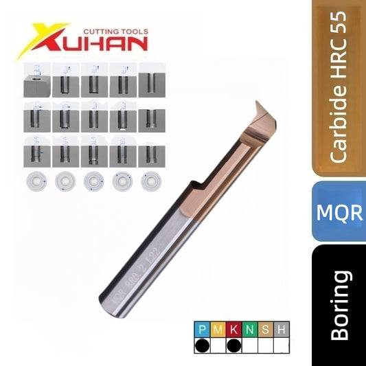 MQR Carbide Micro Boring Bar Anti Vibration CNC Internal Boring Tool HRC 55