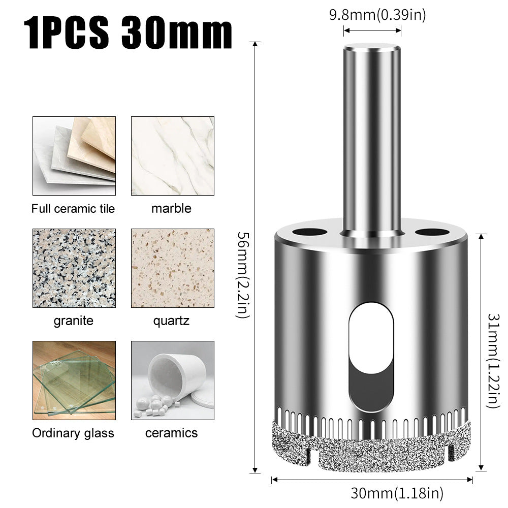 Diamond high-quality integrated steel glass drill bit, tile wall marble hole punch, electroplated drill bit glass opening