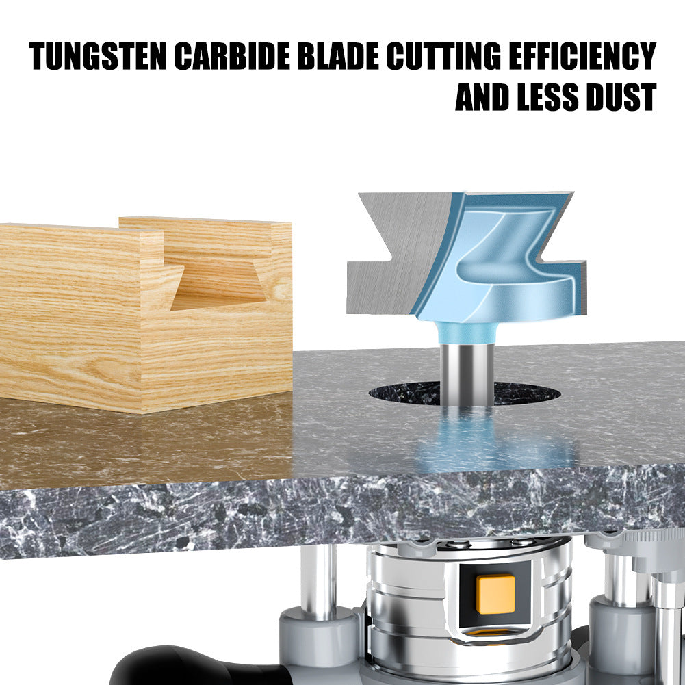 Drawer slide knife 1/4 handle 6 handle solid wood guide rail slider slotted desk male and female slide slot alloy milling cutter