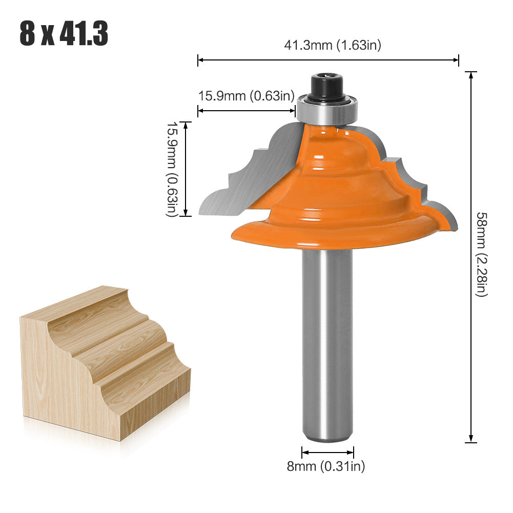 8Mm Handle Convex Door Bucket Line Knife Lace Router Line Knife Cabinet Door Panel Woodworking Engraving Knife Gong Knife