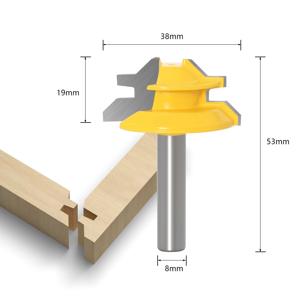 1/2 shank 1/4 shank 45 degree mortise cutter woodworking cutter puzzle cutter wood milling cutter line cutter right angle cutter