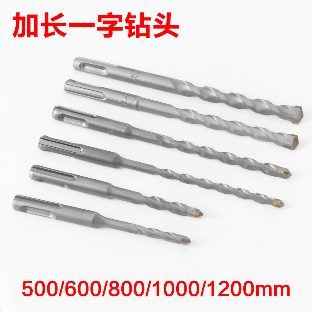 Round shank elongated one-word impact electric hammer drill bit 500/600/800/900/1000/1200mm tungsten steel drill bit
