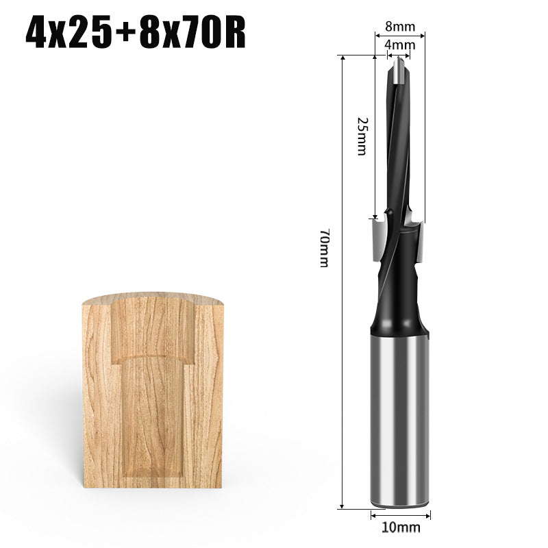 Step Drill Three-in-One Drill Secondary Drill Alloy Woodworking Step Drill Side Hole Machine Drill Bag Countersunk Hole Woodworking Row Drill Bit