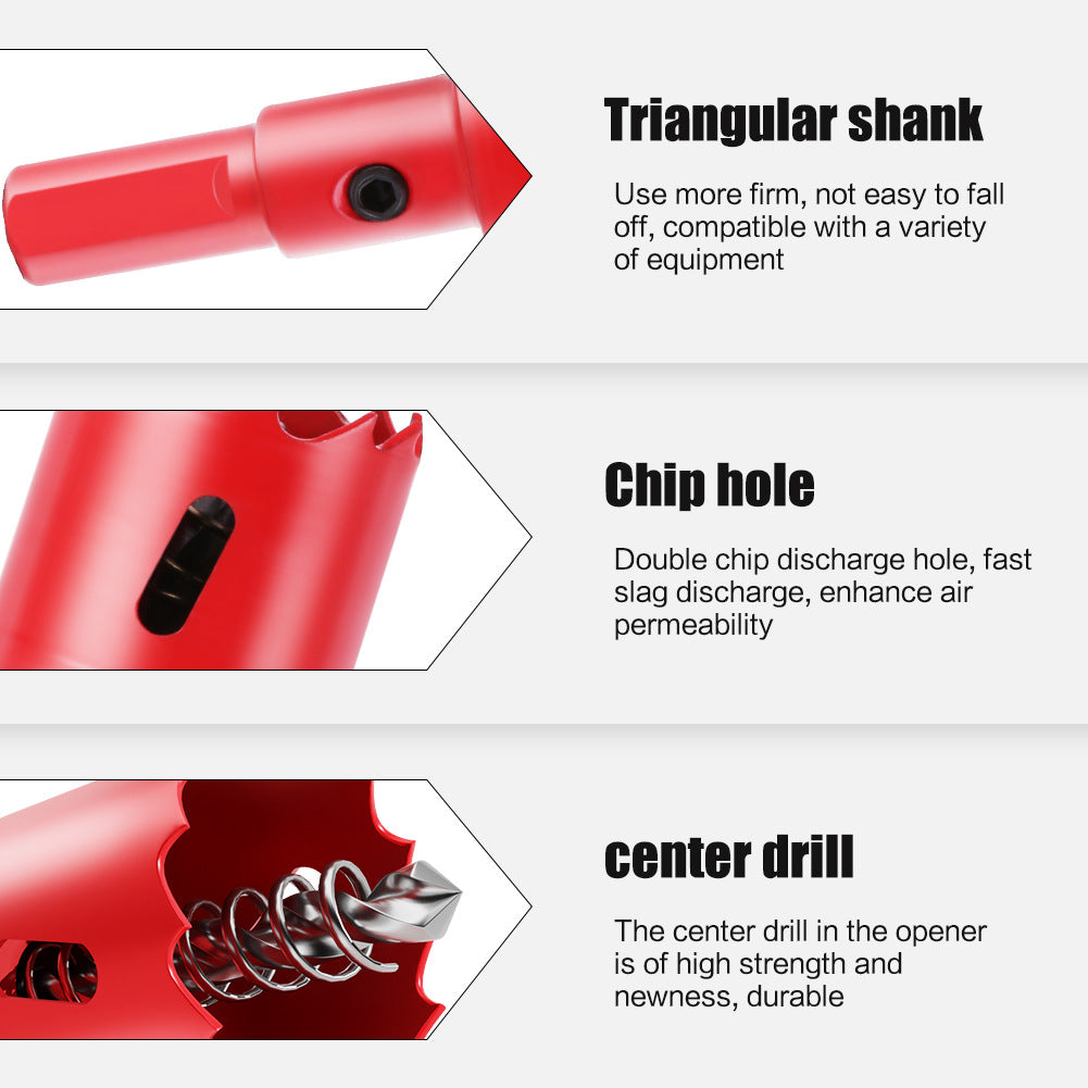 M42 bimetal hole opener small size, hole opener set woodworking iron pipe aluminum gypsum board hole opener