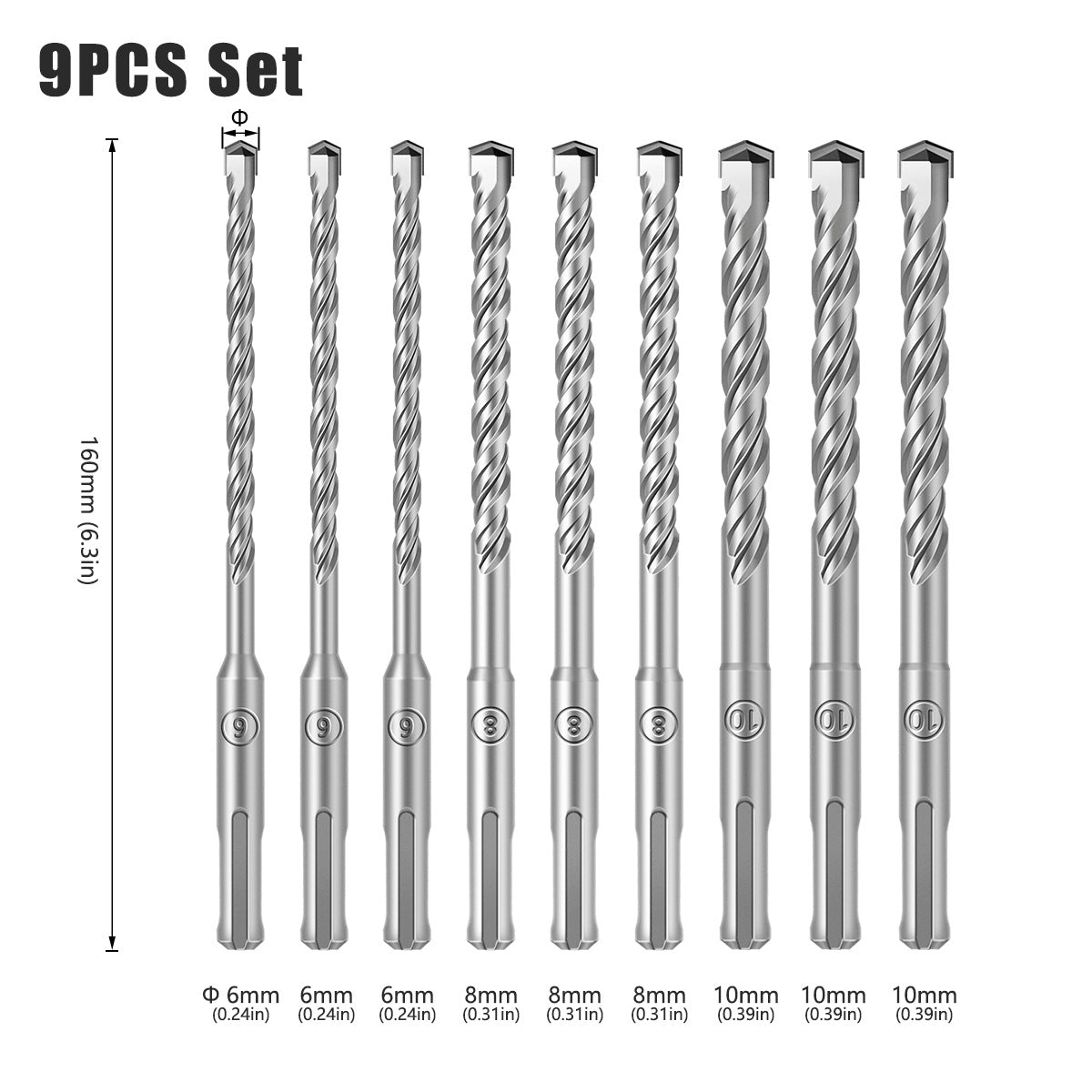 Combination impact drill, drill bit set Alloy electric hammer drill Concrete through wall opening, wall opening drill