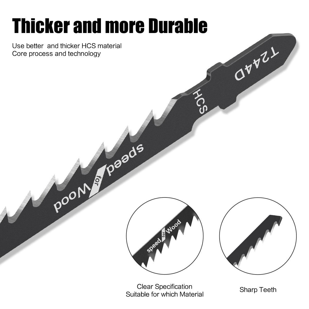 Woodworking curve saw blade 75-piece set, rough tooth saw blade set, solid wood aluminum alloy plastic cutting electric drill accessories