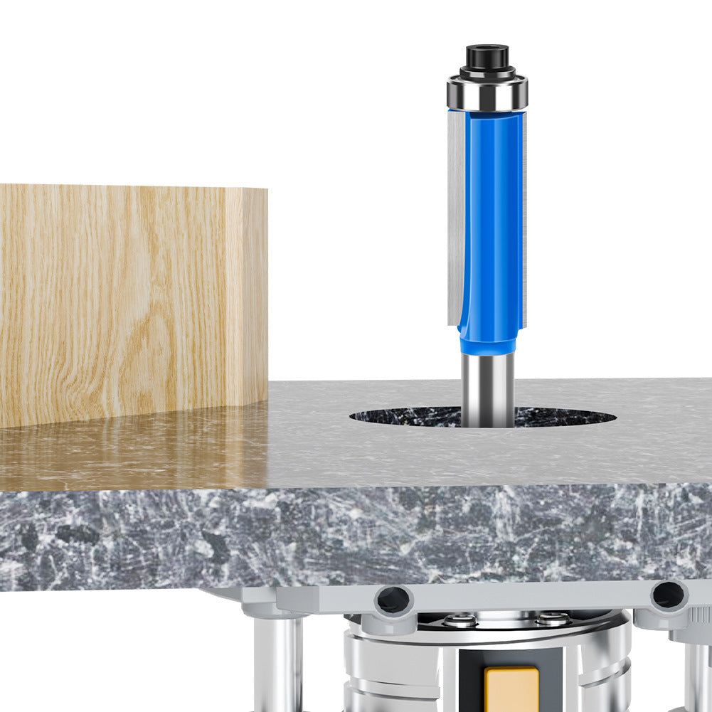 23-Piece set 1/4 handle 6 handle bearing trimming knife set Slotted milling cutter Batch head Trimming milling cutter Trimming machine milling cutter