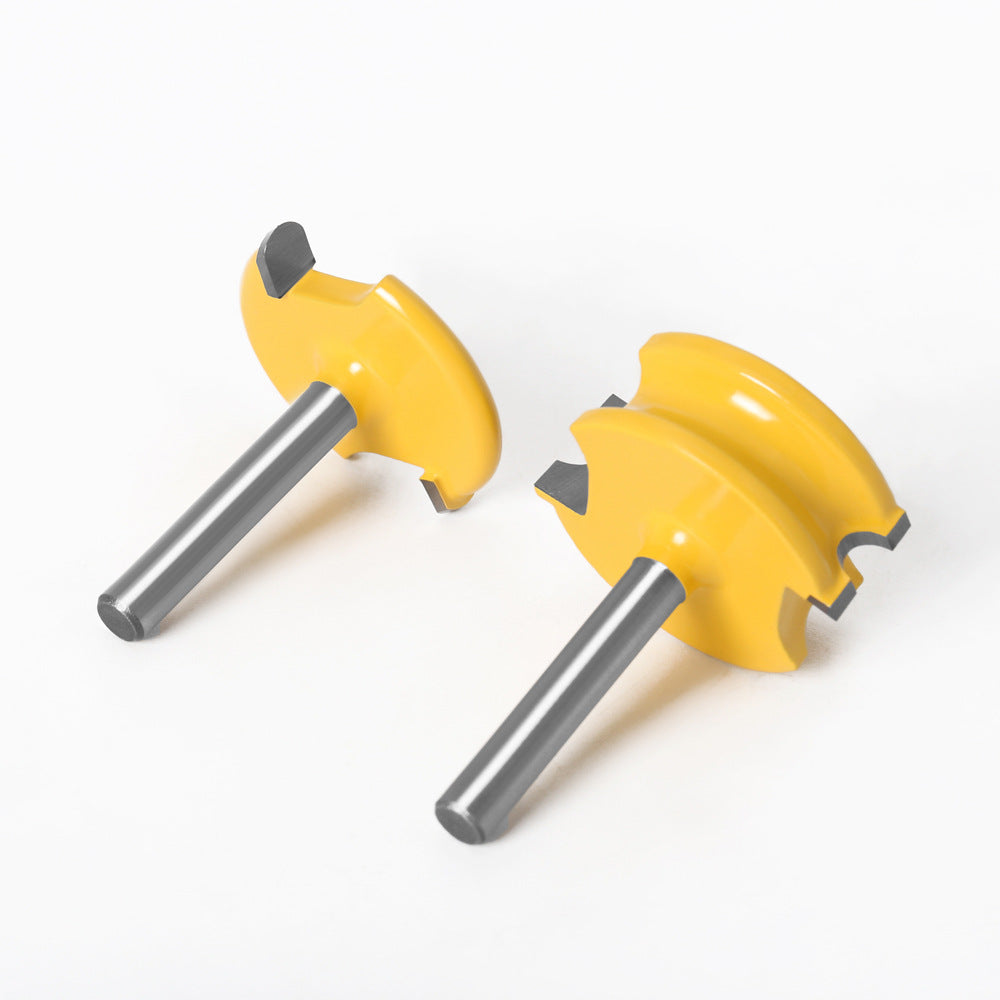 2-Piece set of arc T-shaped tenon cutters, floor cutters, plywood cutters, woodworking milling cutters, trimming machines, engraving machine, milling cutters