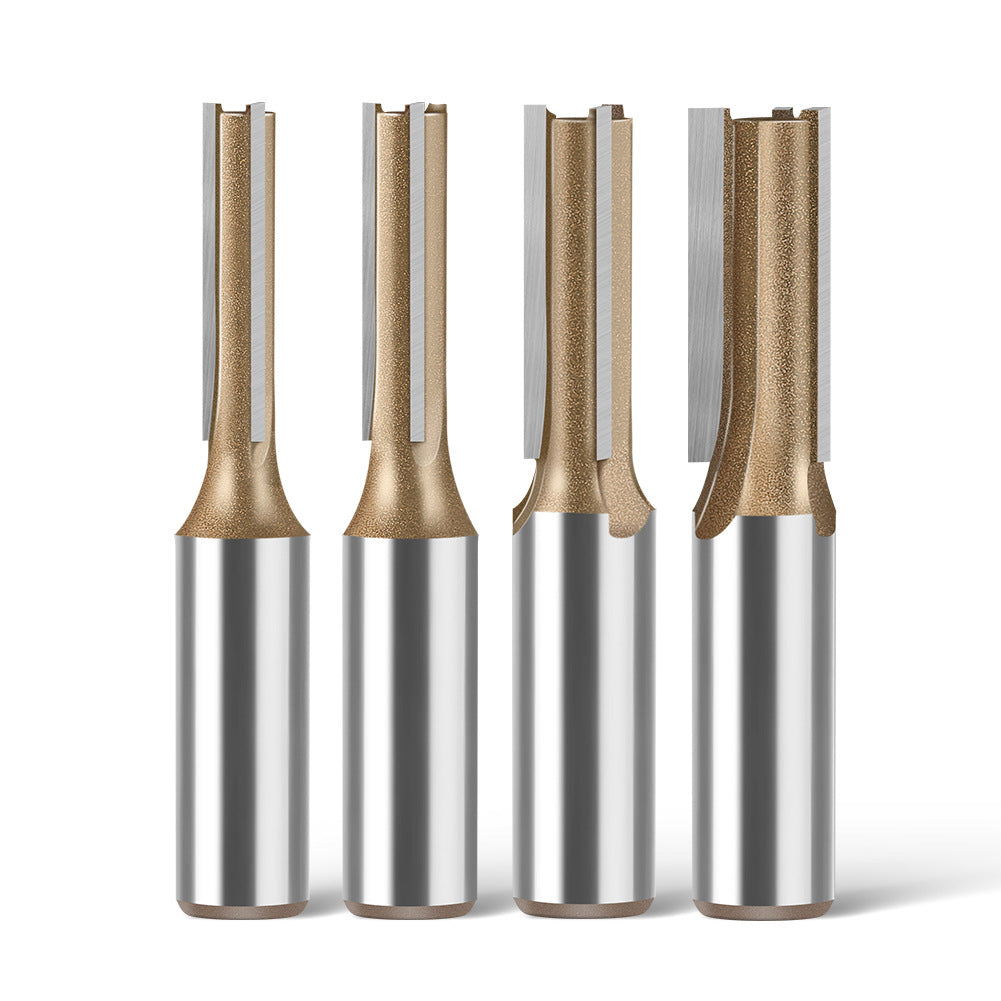1/2 handle professional grade three-blade straight knife woodworking special milling cutter head slotting knife woodworking knife trimming grooving knife flat bottom