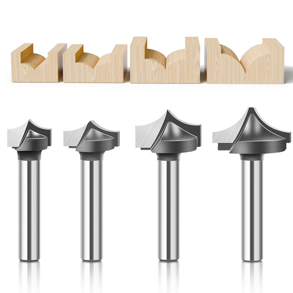 6 handle 12 handle woodworking pointed nozzle carving knife trimming machine line knife, inverted arc knife, rounded corner cutter milling cutter