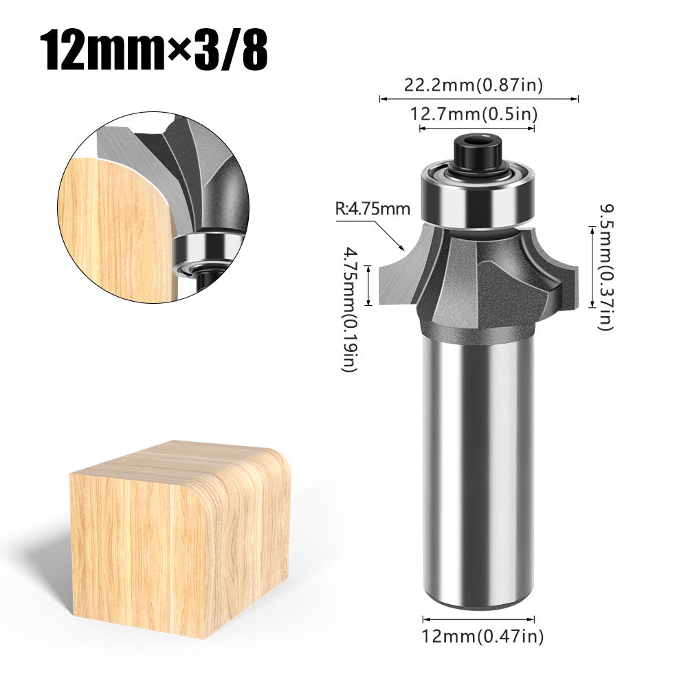 6 handle 12 handle fillet knife tungsten steel alloy woodworking milling cutter R chamfer trimming machine slotting engraving machine blade