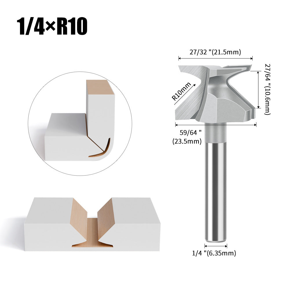Arc bending integrated knife forming tool R18R30 wooden door and wall cabinet arc bending knife filling-free softening process