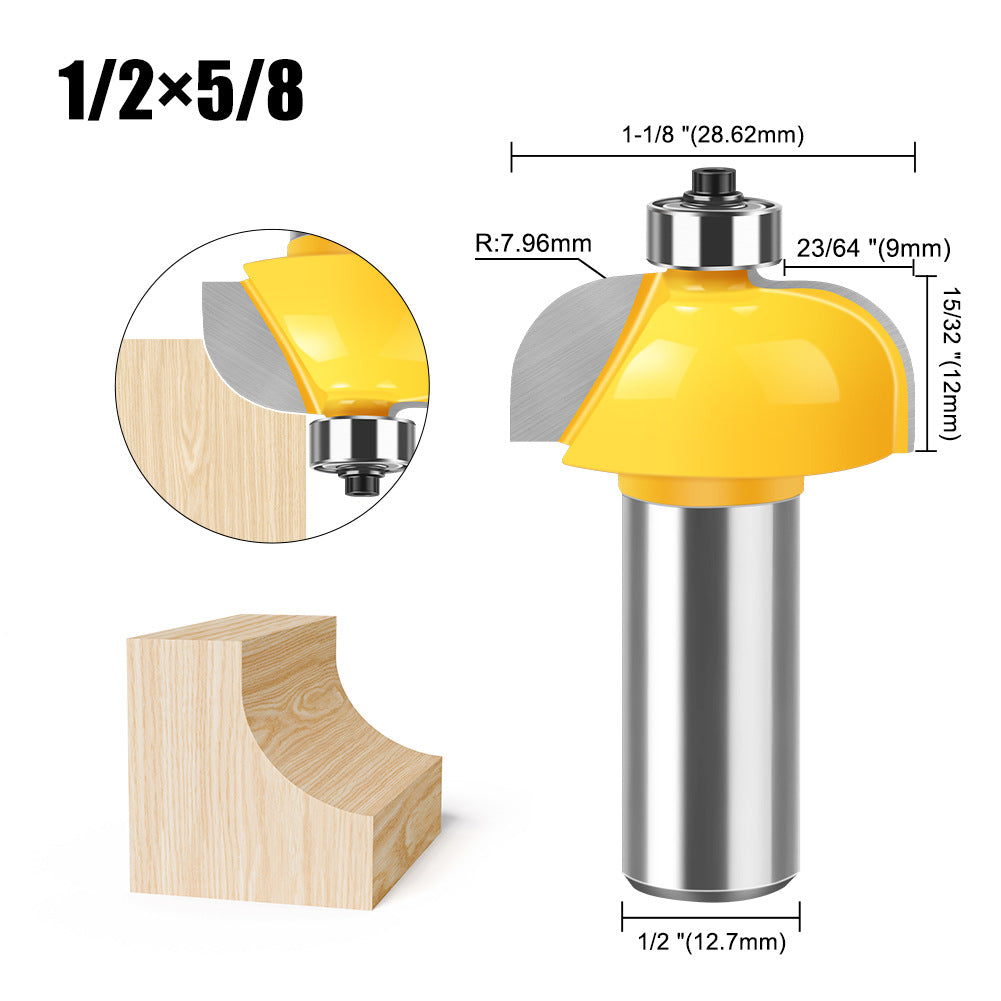 1/2 handle woodworking chamfer knife with bearing trimming knife CNC engraving knife pattern knife woodworking milling cutter