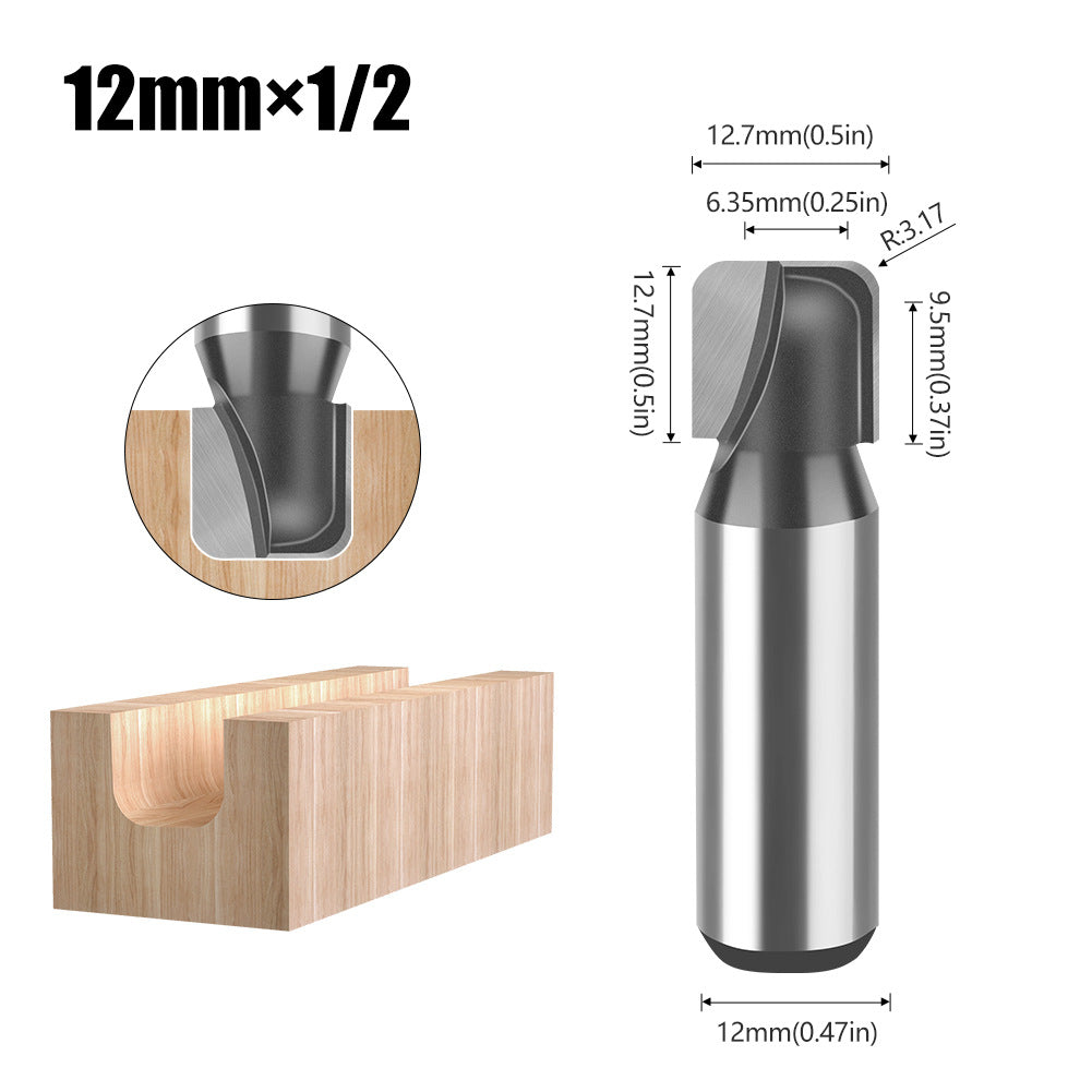 12 handle 6 handle double arc round bottom knife, slotting knife bakelite milling cutter, engraving machine trimming machine round bottom linear knife