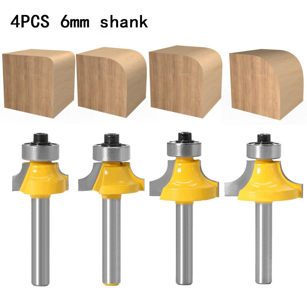 4-Piece set of fillet knives with 6 handles, commonly used fillet knives, high-grade alloy fillet knives, trimming machine, knife head chamfering knife R angle knife