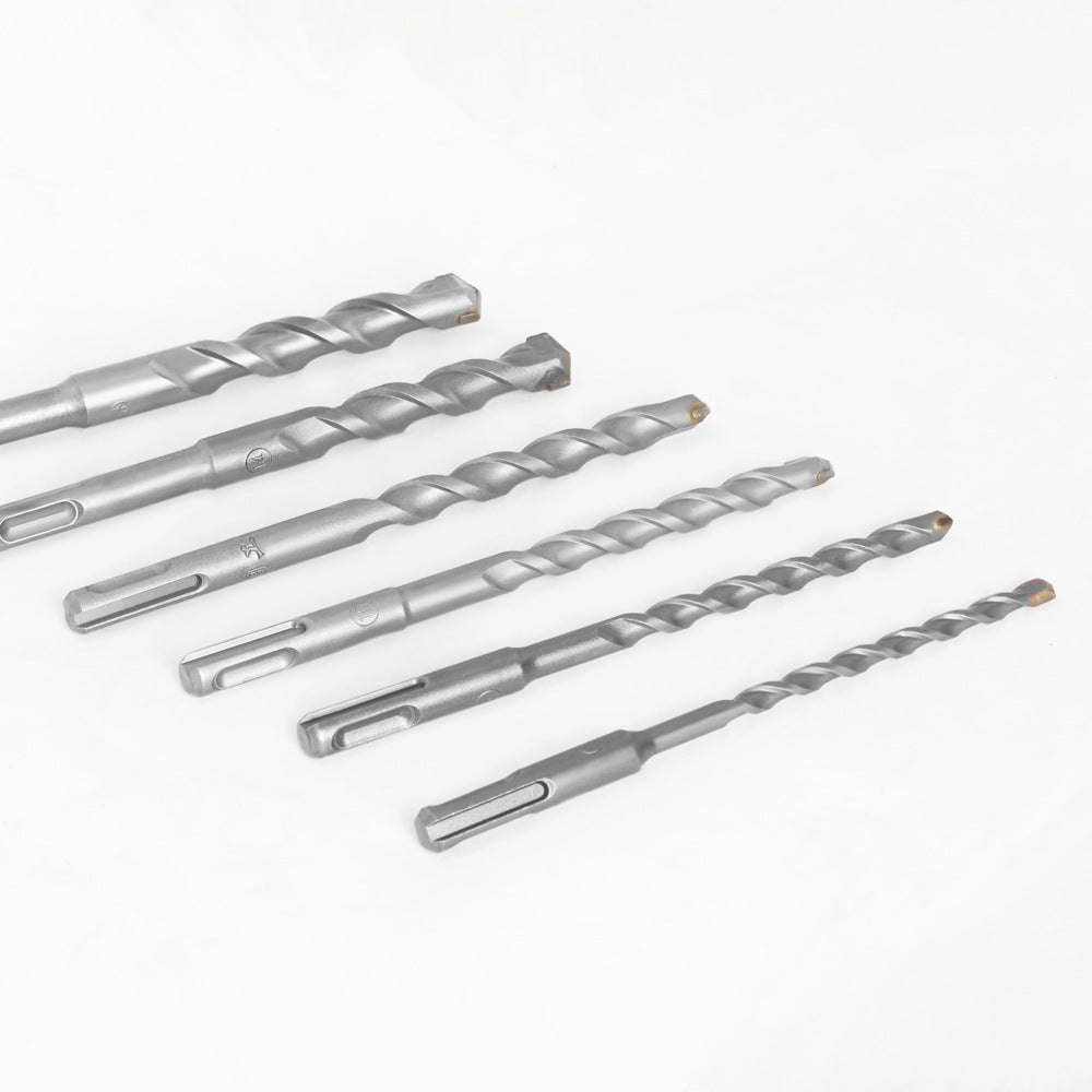 One word drill bit, impact electric hammer drill bit, tungsten steel alloy drill bit 6mm round handle alloy concrete through wall drilling