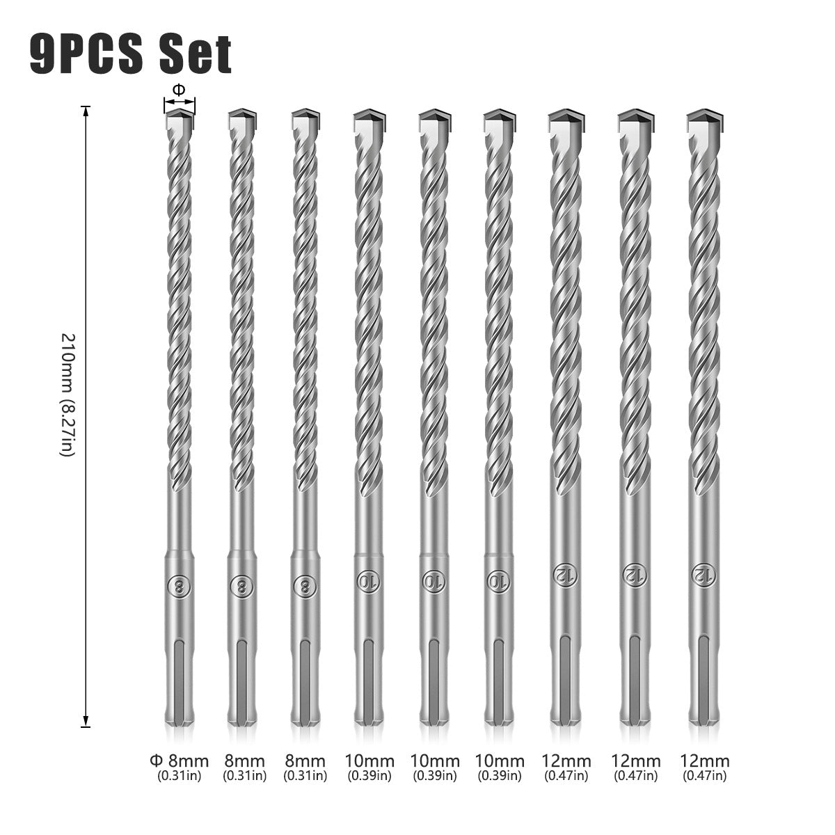 Combination impact drill, drill bit set Alloy electric hammer drill Concrete through wall opening, wall opening drill