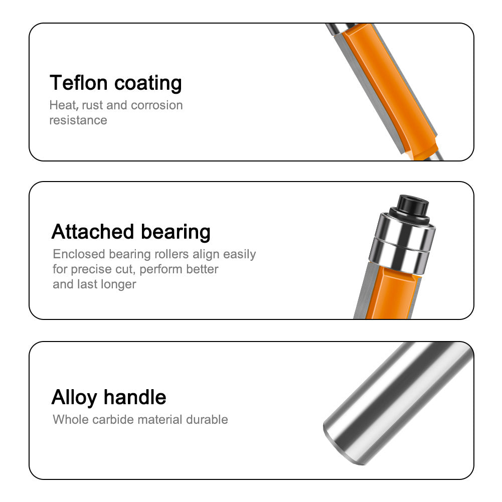 Head double bearing trimming knife arc knife, decoration woodworking furniture engraving knife head, woodworking trimming milling cutter wholesale