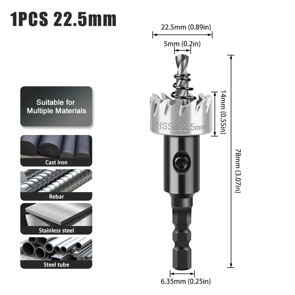 HSS hexagonal shank high speed steel 4341 hole opener, iron sheet stainless steel hole opener metal, thin plate drilling