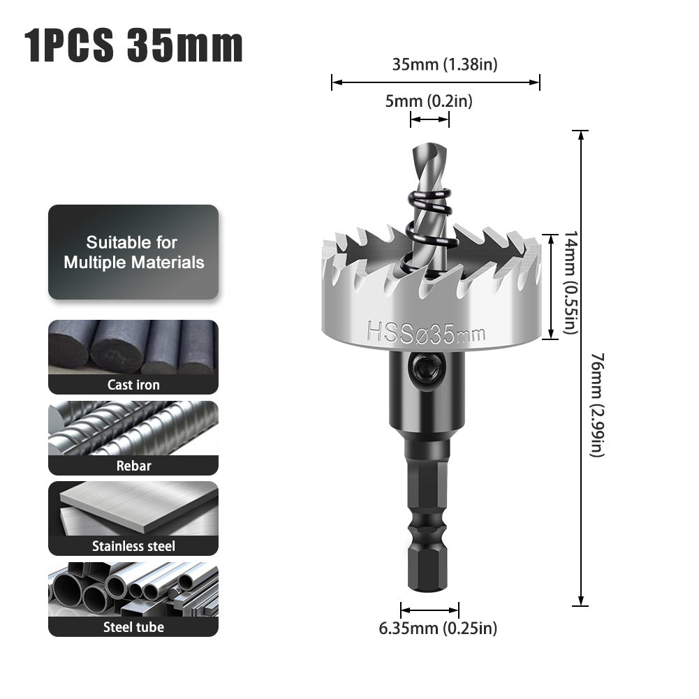 HSS hexagonal shank high speed steel 4341 hole opener, iron sheet stainless steel hole opener metal, thin plate drilling