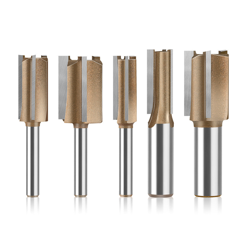 Professional grade three-edged straight knife 6 handles woodworking special milling cutter head slotting knife woodworking knife trimming grooving knife 12 handles