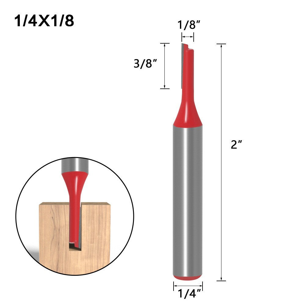 Extended Woodworking Double Blade Straight Knife Engraving Woodworking Milling Cutter Edge Trimming Machine Knife Head 1/2 1/4 Handle Knife Head Straight Knife