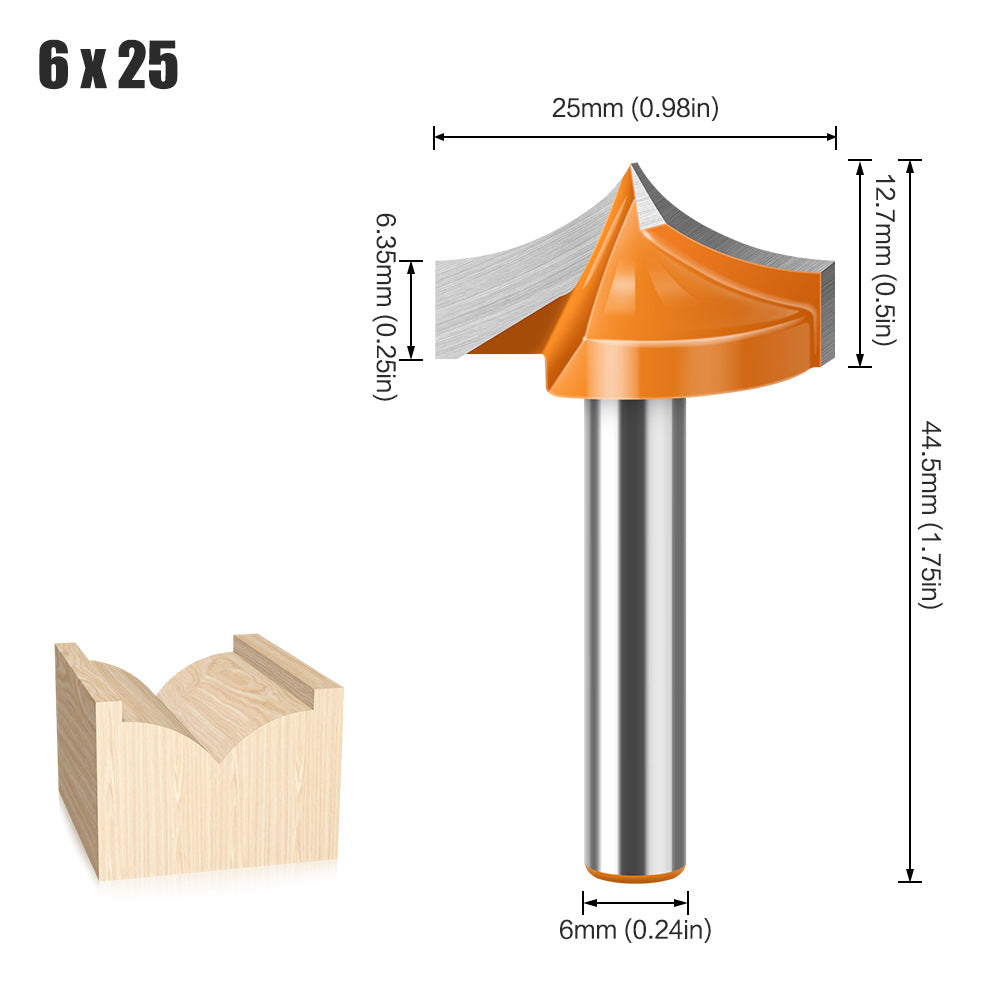 Pointed nozzle knife engraving knife flower line knife cabinet door panel knife woodworking fancy milling cutter numerical control engraving machine tool door panel knife