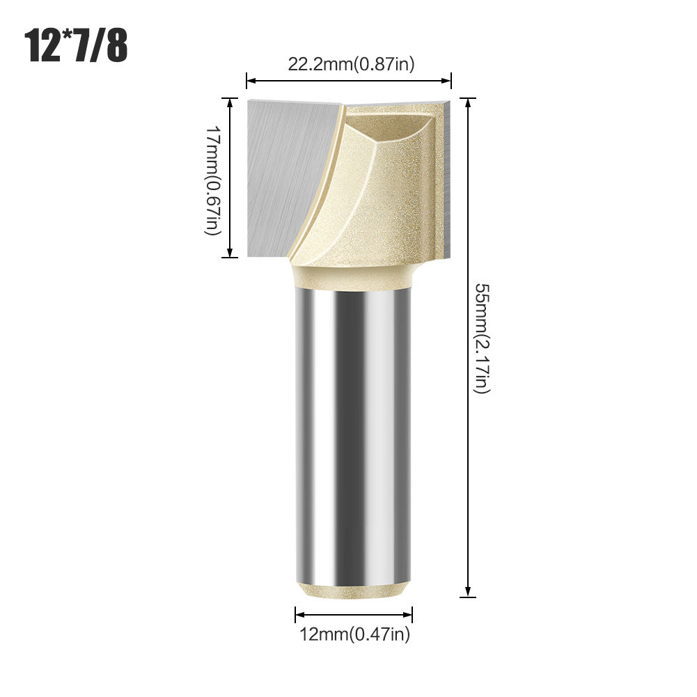 Professional grade 6 handle 12 handle bottom cleaning knife slotting knife flat bottom cutter milling bottom engraving machine carbide woodworking milling cutter