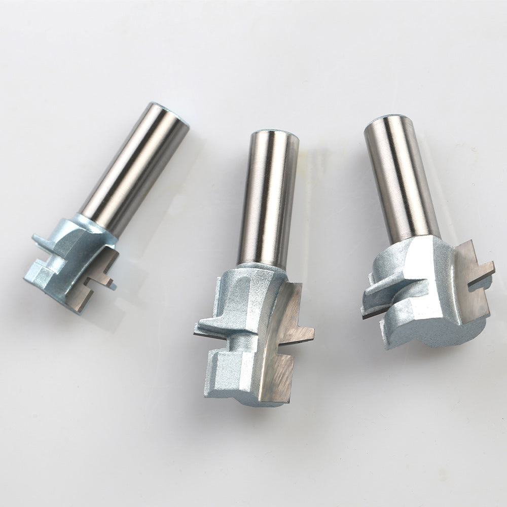 Woodworking milling cutter 8 handle 1/2 handle oblique tooth tenon cutter floor cutter woodworking cutter splicing cutter trimming machine engraving machine cutter head