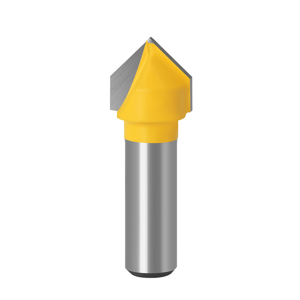 8 handle 90 degree V knife woodworking milling cutter trimming machine cutter head aluminum plastic plate slotting integrated wall folding knife