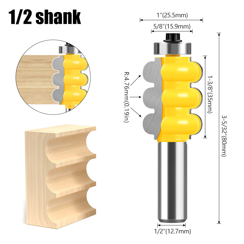 8Mm handle three bead knife three ball knife fancy line knife ball head knife cabinet line knife decorative woodworking milling cutter