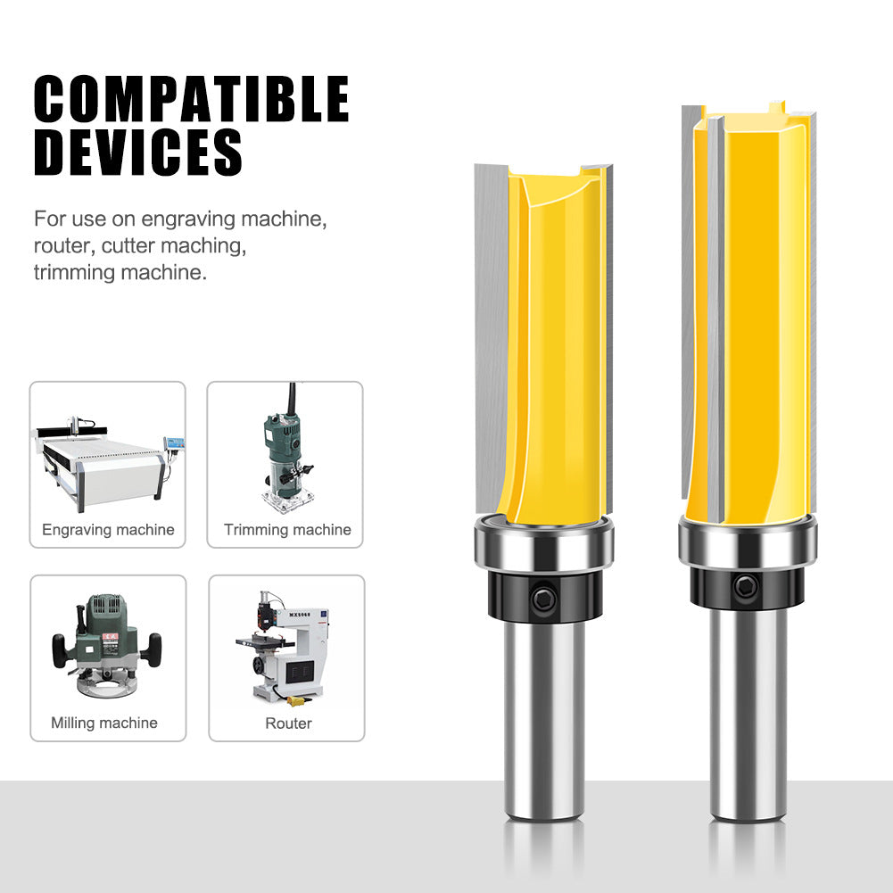 12 handle bearing straight knife imitation trimming knife straight edge woodworking milling cutter head engraving machine milling cutter double edge four edge slotting