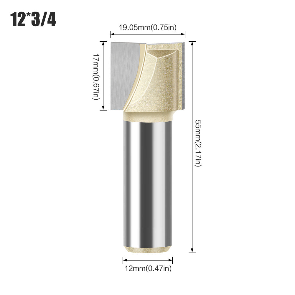 Professional grade 6 handle 12 handle bottom cleaning knife slotting knife flat bottom cutter milling bottom engraving machine carbide woodworking milling cutter