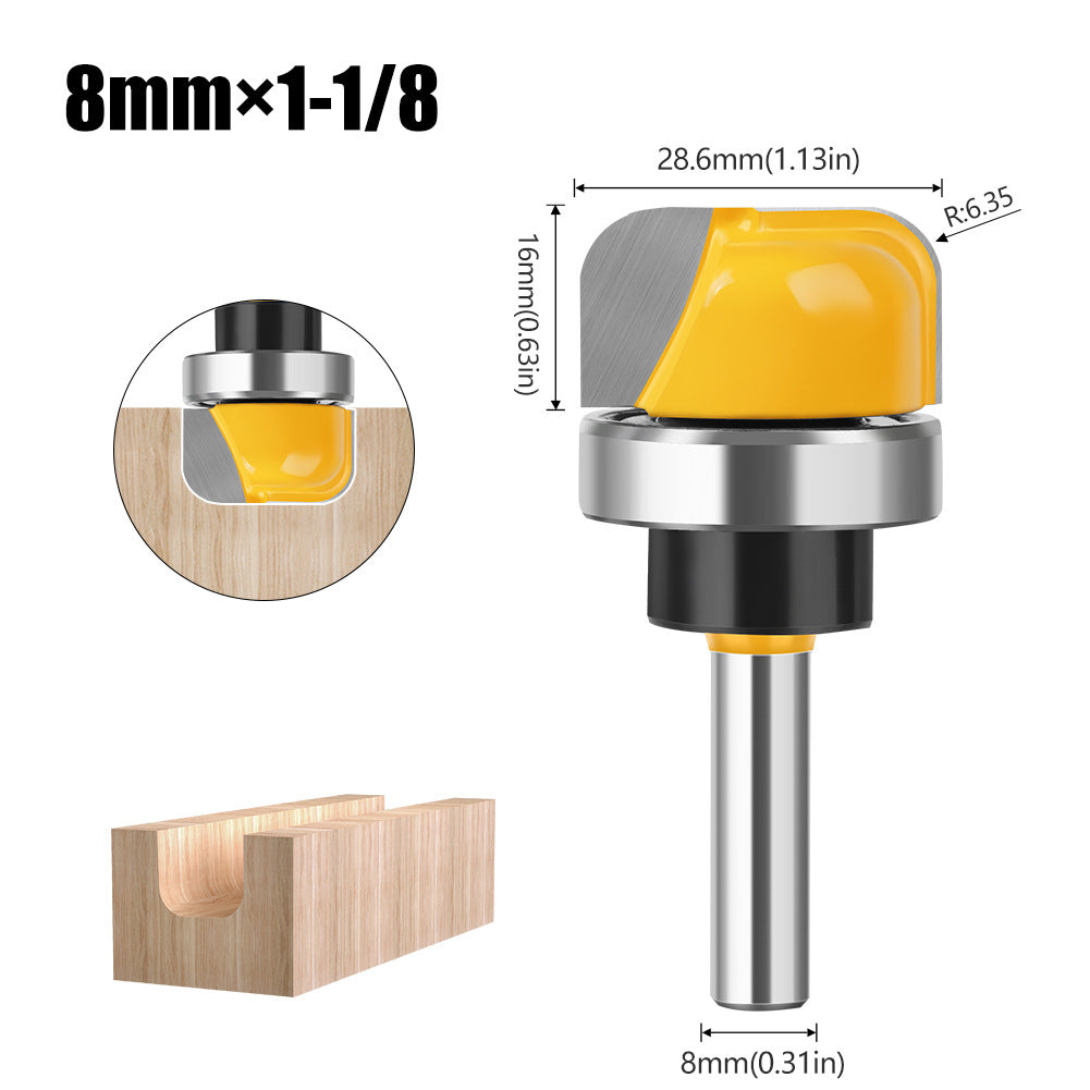 8 handle imitation deep round bottom bakelite milling woodworking tool round bottom linear cutter engraving machine keyhole cutter woodworking milling cutter