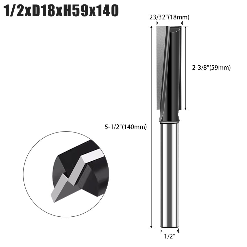 Door keyhole lengthened slotting milling cutter Bottom cutter Spiral mortise cutter Door panel Daluo electromechanical woodworking milling cutter