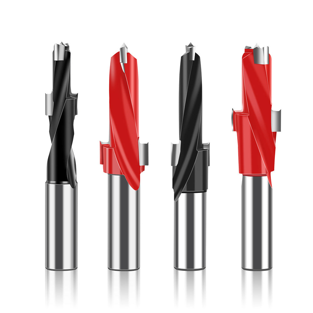 Step Drill Three-in-One Drill Secondary Drill Alloy Woodworking Step Drill Side Hole Machine Drill Bag Countersunk Hole Woodworking Row Drill Bit
