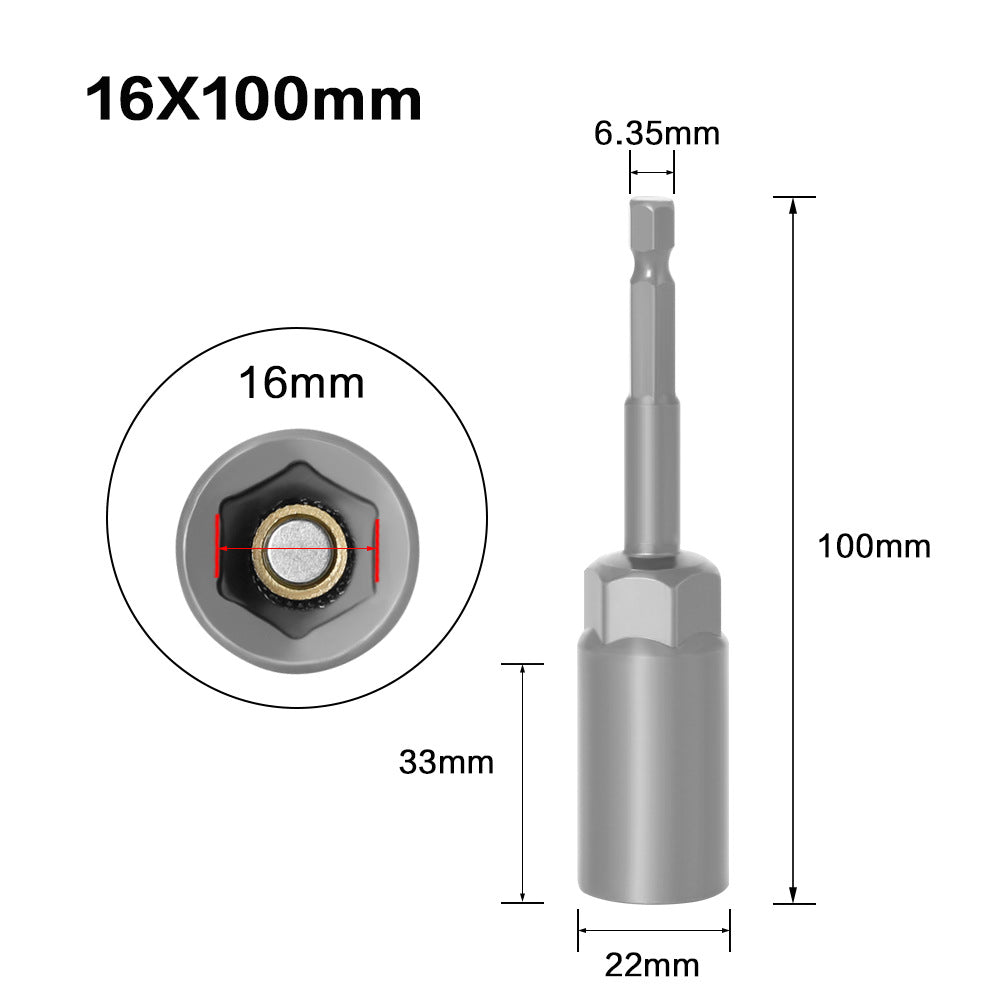 Hexagonal Shank Deepening Sleeve Pneumatic Deepening Sleeve Inner Hexagonal Wind Head Nut Quick Sleeve Tool